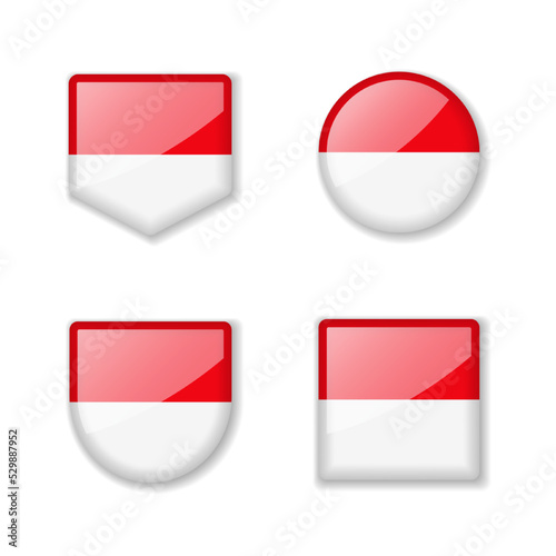 Flags of Indonesia - glossy collection. Free Download Flags of Indonesia - glossy collection. - GFXLoad