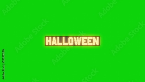 Cartel luminoso Happy Halloween croma led, 4K