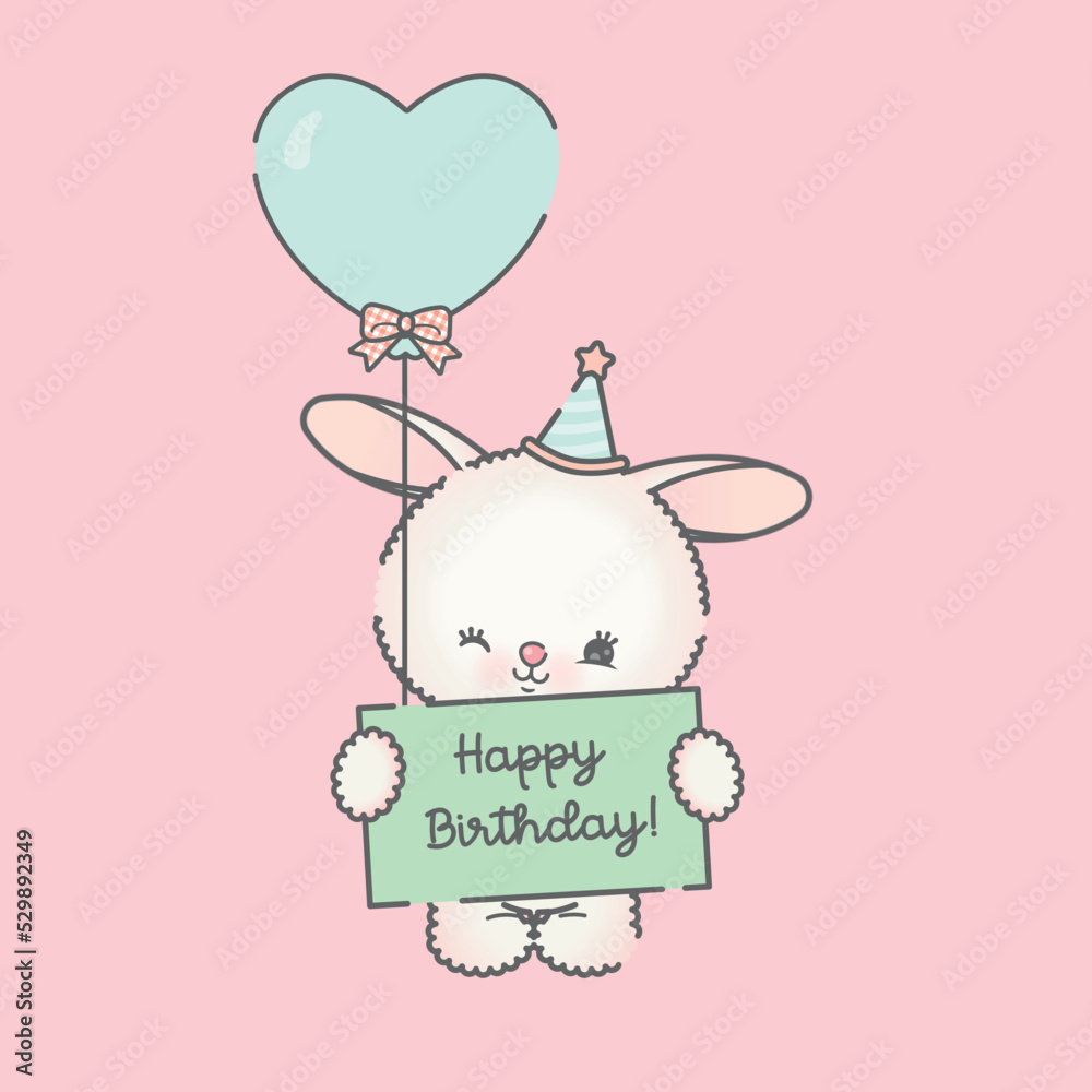 cute bunny with balloon cute bunny with balloon