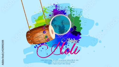 HAPPY HOLI-ABSTRACT ILLUSTRATION OF HOLI. 