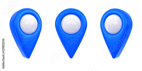 Free Download 3D Rendering of Location Pin Icon - GFXLoad