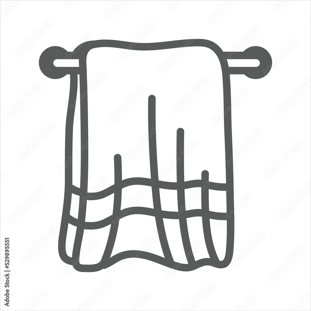 Body Bath Towel simple line icon Body Bath Towel simple line icon
