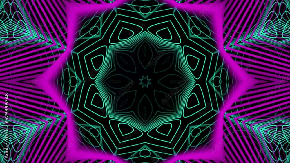 Purple abstract psychedelic fractal background Loop