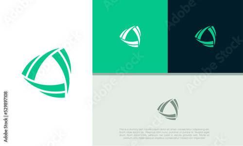 Innovative high tech logo template. Template label for blockchain technology. Technology Logo.