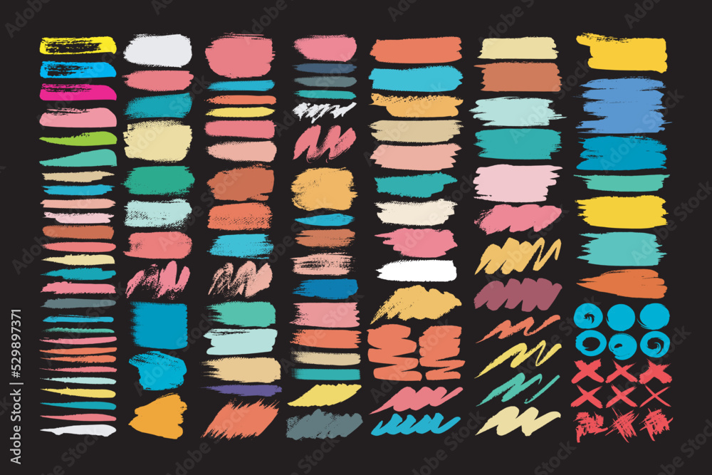 Super big set of hand drawn colorful grunge torn box shapes. Vector isolated background Super big set of hand drawn colorful grunge torn box shapes. Vector isolated background