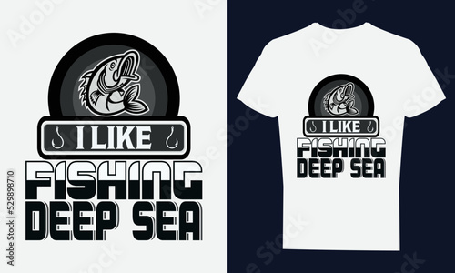 Colorful amazing vintage fishing t-shirt design template vector.