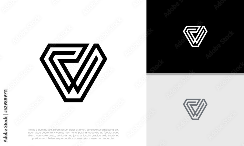 Innovative high tech logo template. Template label for blockchain technology. Technology Logo. Initials V logo design.	