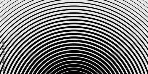 Black and White Radial Circle Gradient Background Vector Illustration