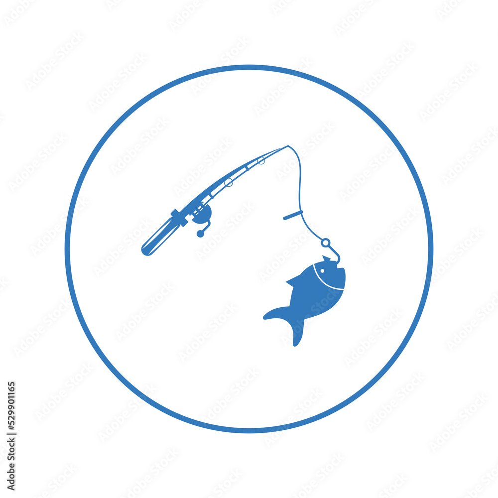 Fishing with fishing rods icon | Circle version icon | Fishing with fishing rods icon | Circle version icon |