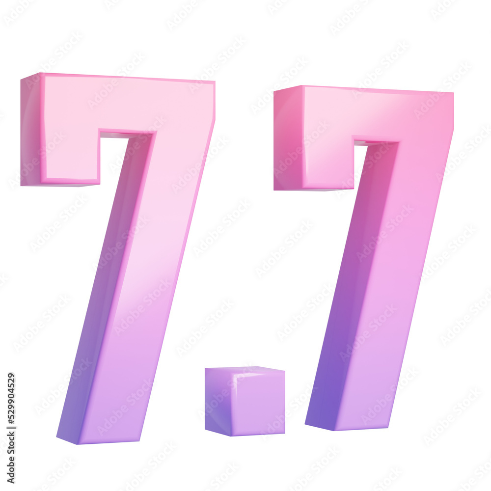 3D Rendering Flash Sale Date Number