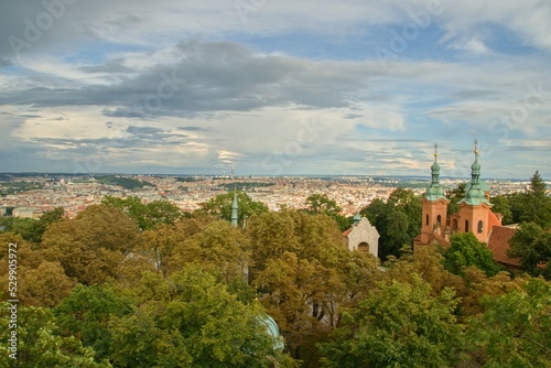 St. Lawrence church and city of Prague. 