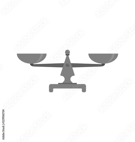 Vector scales Icon, isolated on a white bacground. Vector illustration.
