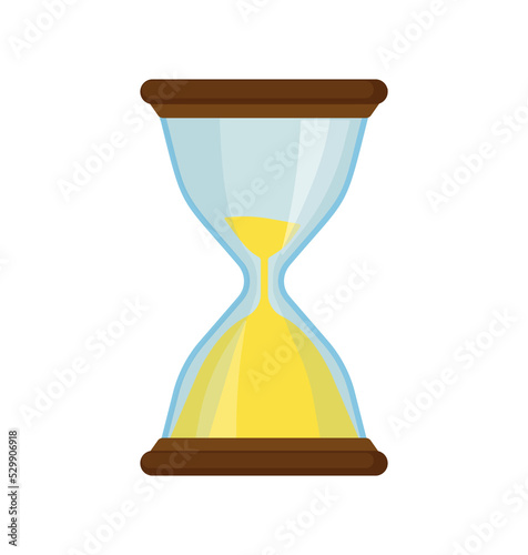 Sandglasses clock icons set in flat style. Vector stock illustration. photo