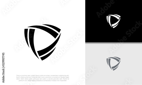Innovative high tech logo template. Template label for blockchain technology. Technology Logo.