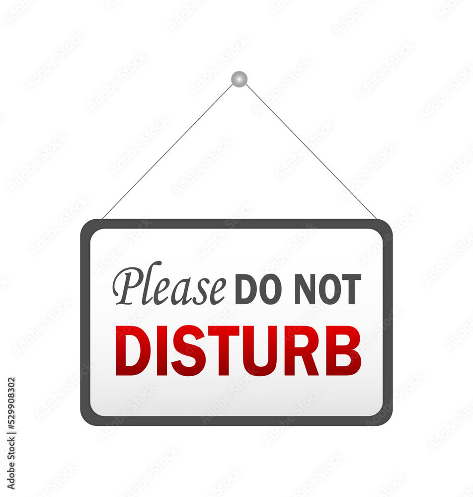 Paper sign do not disturb. Modern vector illustration design. Vintage label. Vector paper art illustration. Paper sign do not disturb. Modern vector illustration design. Vintage label. Vector paper art illustration.