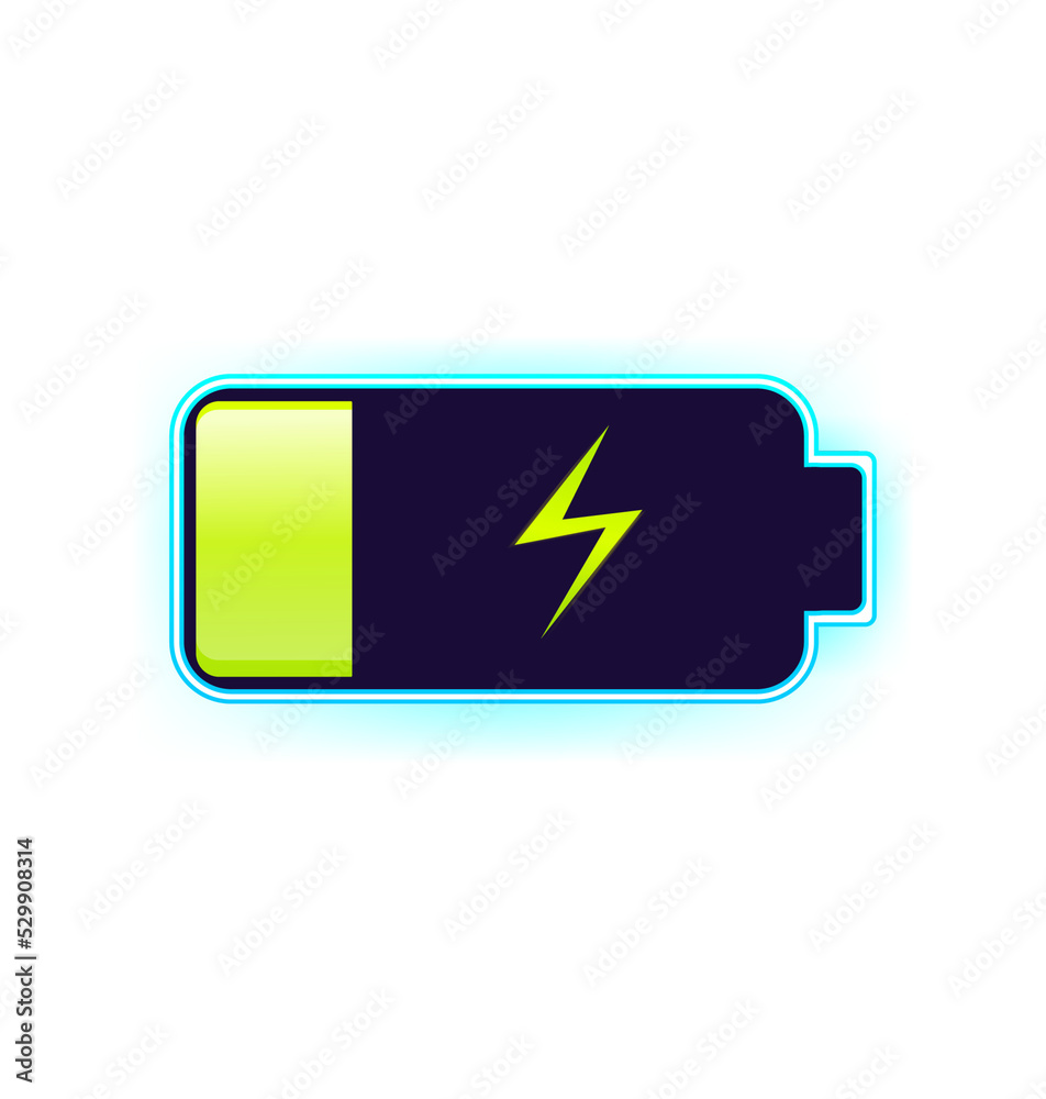 Flat battery charge for mobile device design. Vector mobile device concept. Vector illustration in flat style.