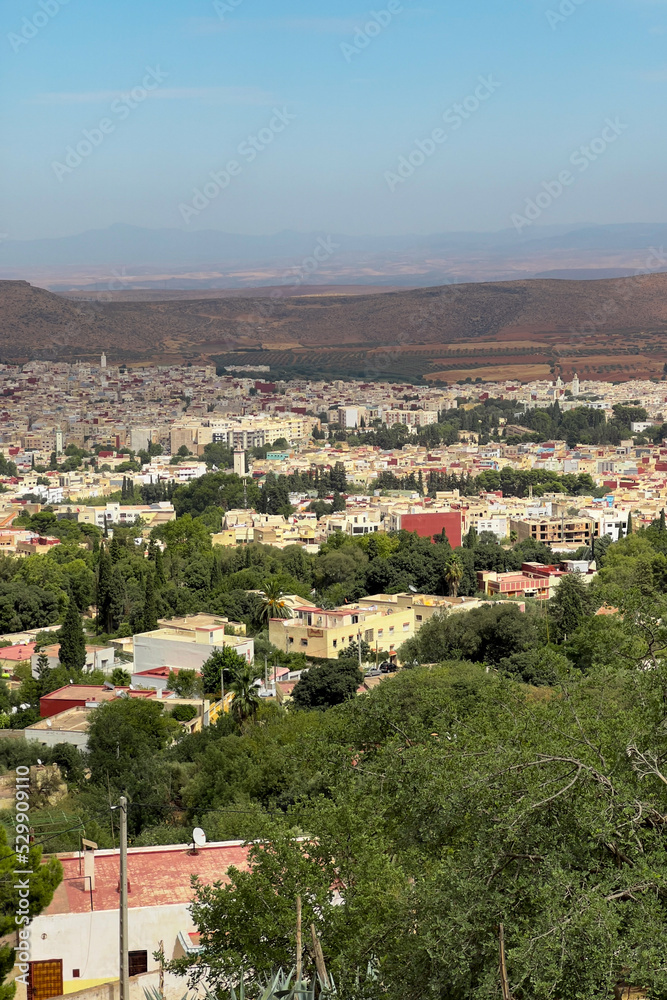 Fototapeta premium Aerial view over the city of Sefrou in Morocco