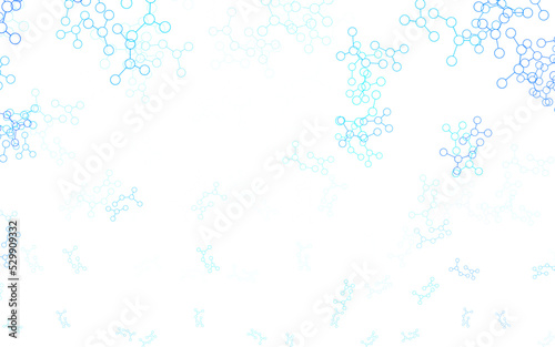Light BLUE vector backdrop with artificial intelligence data.