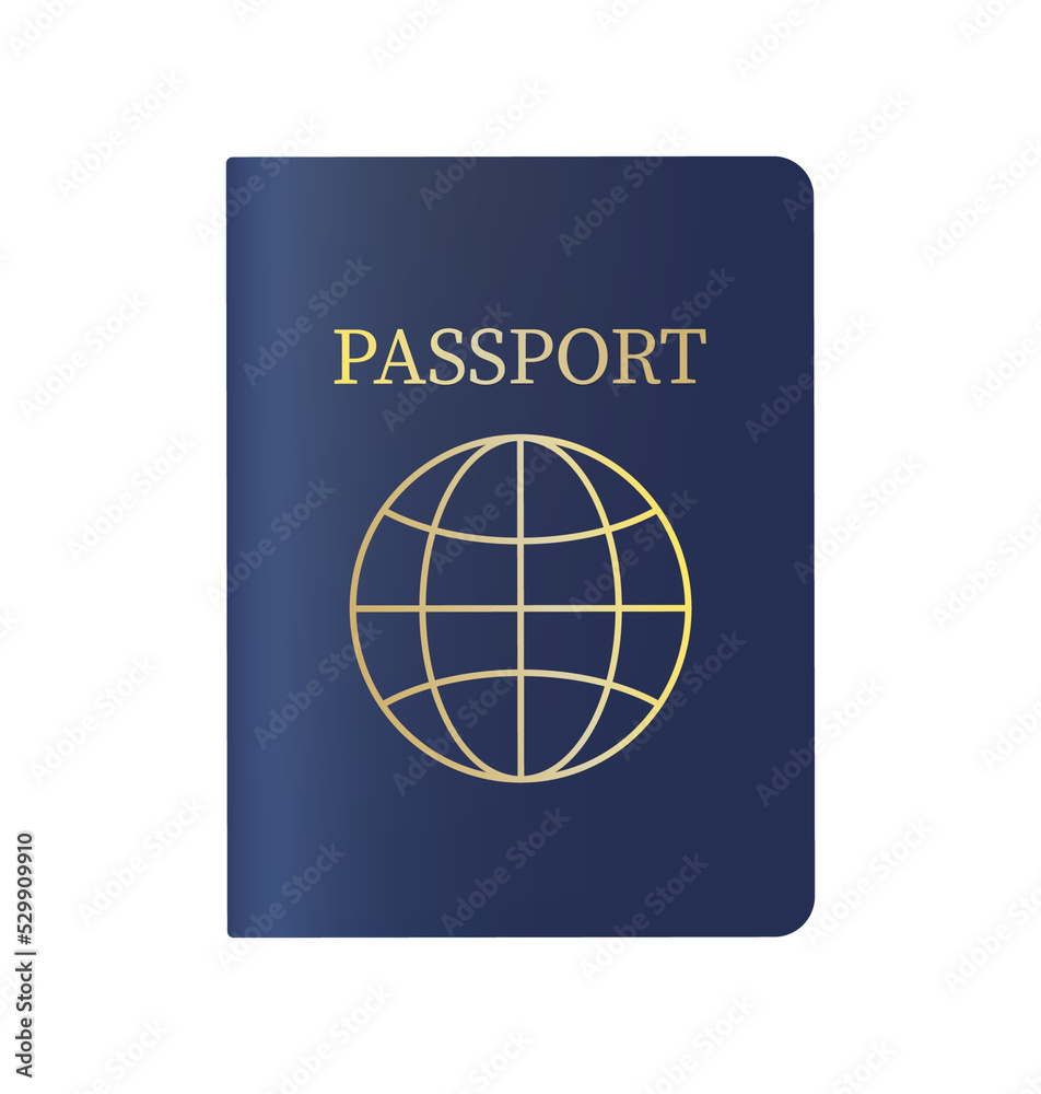3d card International passport in flat style on white background. Blank template. Cover page. International passport, great design for any purposes. 3d card International passport in flat style on white background. Blank template. Cover page. International passport, great design for any purposes.