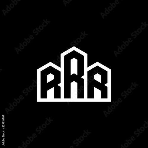 initial r logo design illustration isolated black background