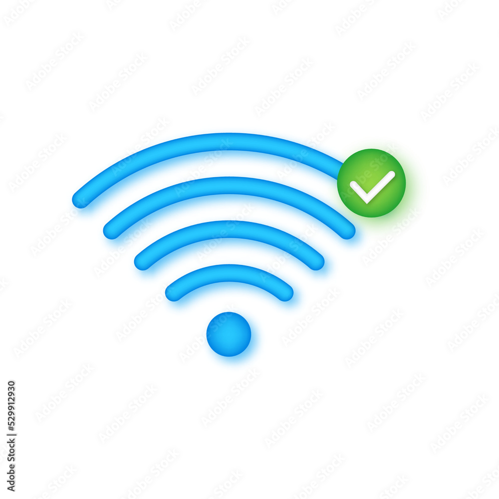 Wireless icon set. No wifi. Different levels of Wi Fi signal. Vector stock illustration. Wireless icon set. No wifi. Different levels of Wi Fi signal. Vector stock illustration.