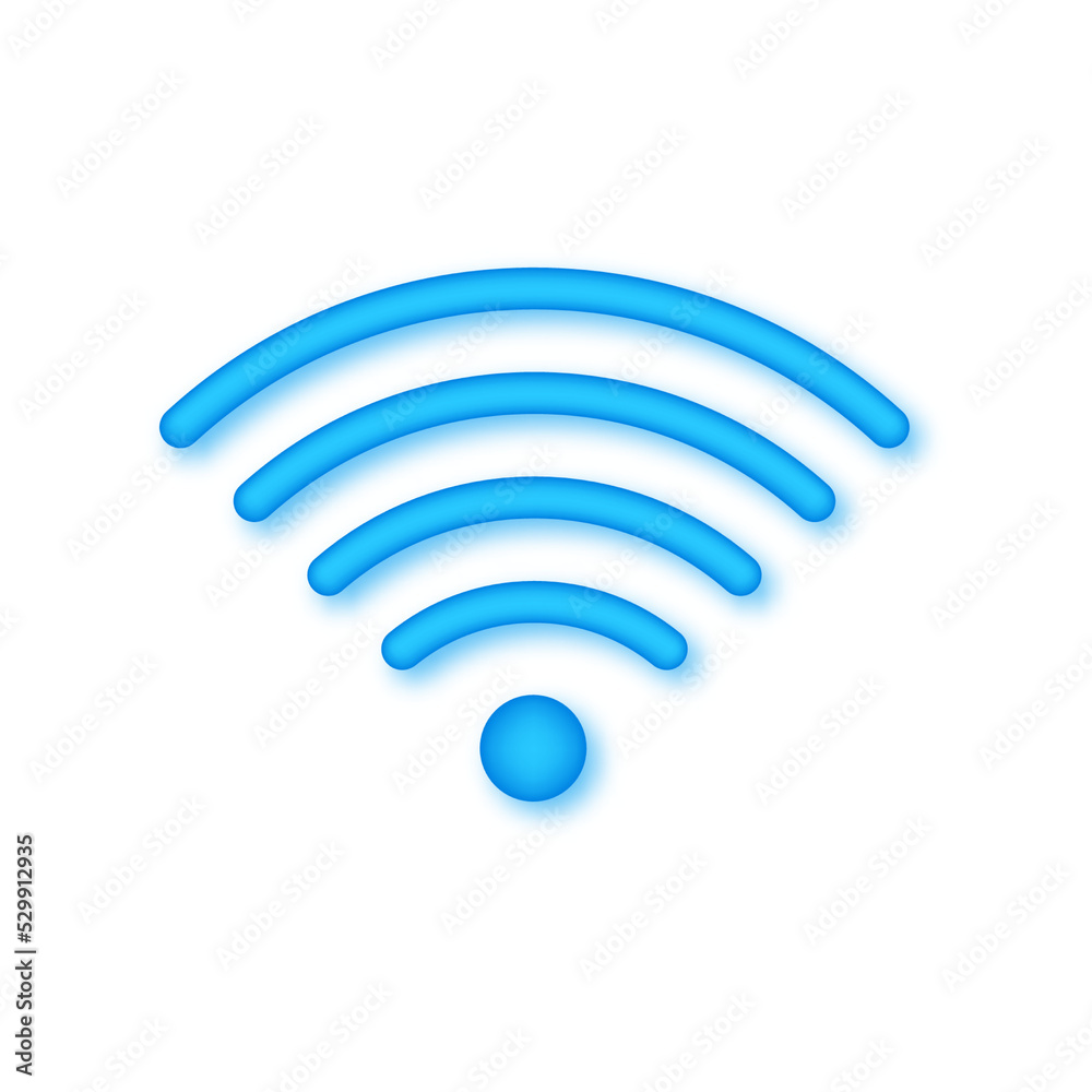 Wireless icon set. No wifi. Different levels of Wi Fi signal. Vector stock illustration. Wireless icon set. No wifi. Different levels of Wi Fi signal. Vector stock illustration.