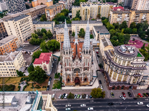 Stampa su tela St. Nicholas Roman Catholic Church, Kyiv capital of Ukraine
