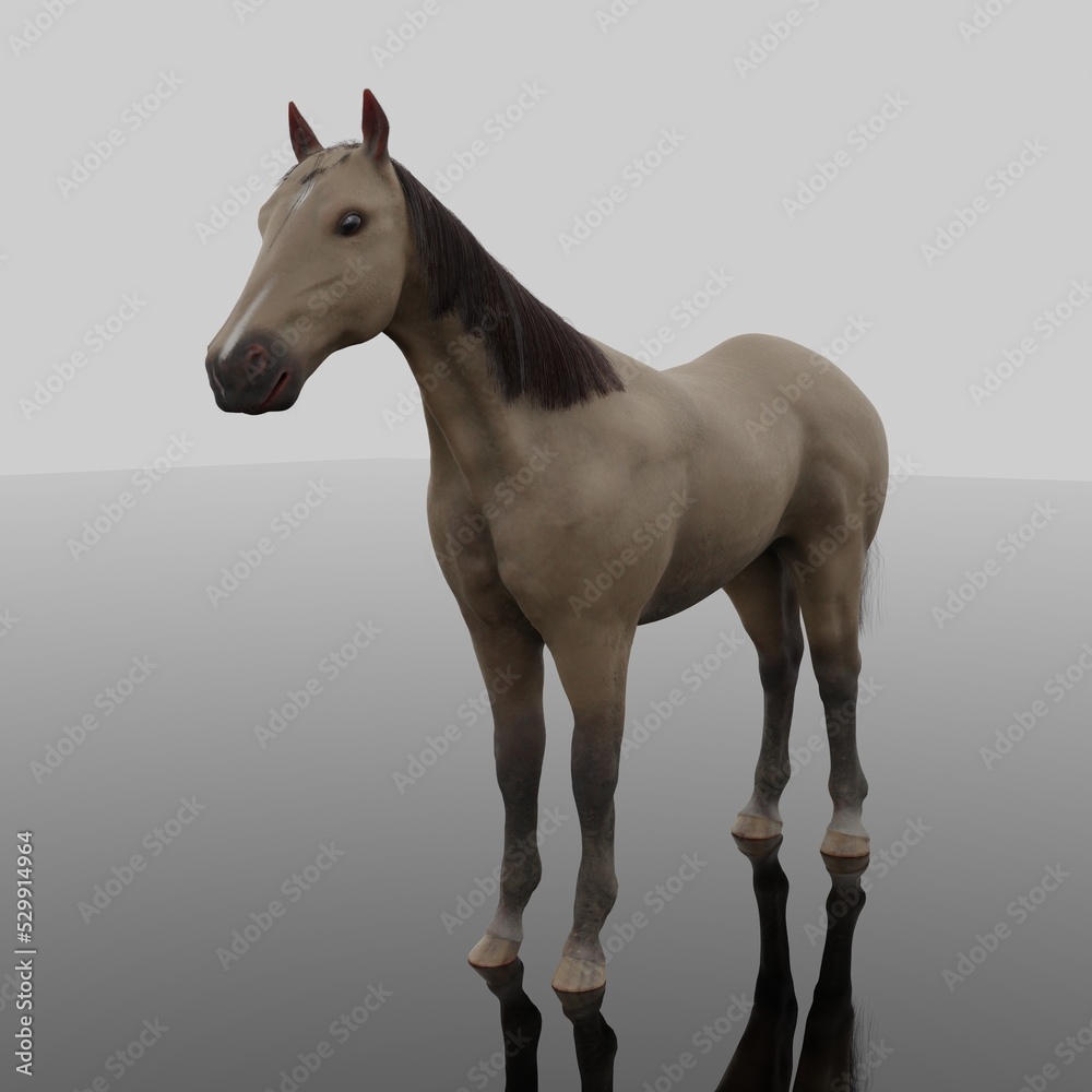 Obraz premium computer rendered illustration of a horse