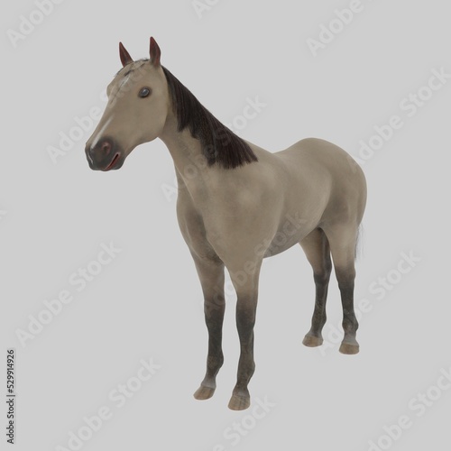 computer rendered illustration of a horse