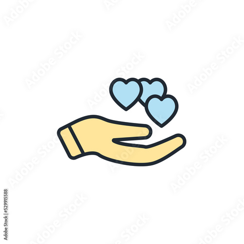 compassion icons  symbol vector elements for infographic web