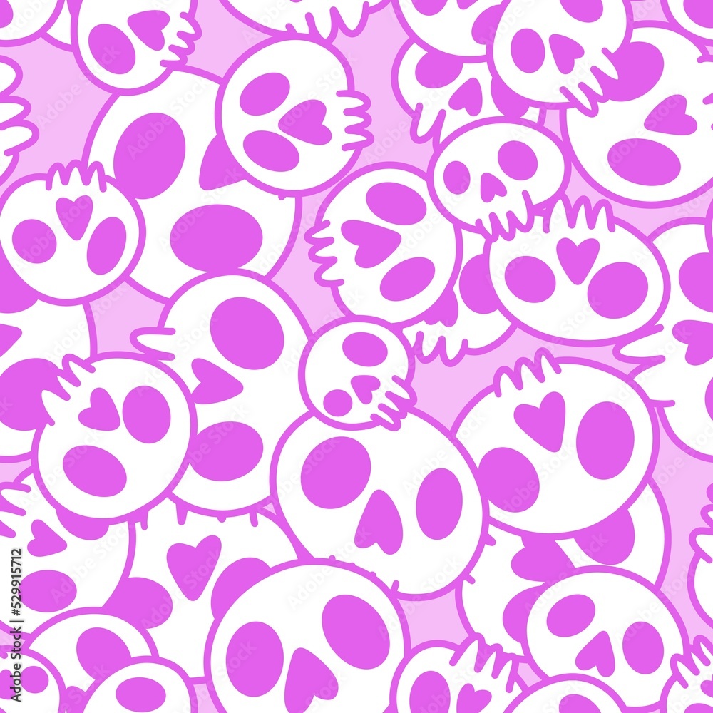 custom made wallpaper toronto digitalCartoon doodle seamless Halloween skulls pattern for wrapping paper and clothes print and kids accessories