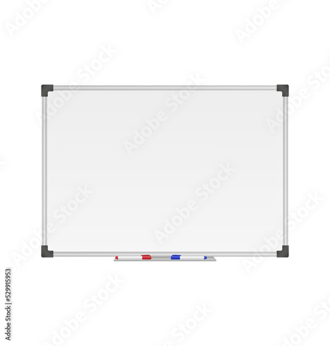 Modern template. Flat whiteboard. Blank screen isolated. Flat vector illustration. Vector drawing. Isolated object.