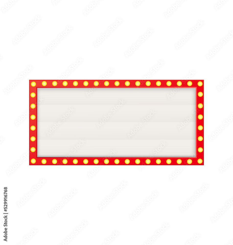 Retro 3d advertising with retro lightbox on background for banner design. Vector design banner. Vector stage. Retro 3d advertising with retro lightbox on background for banner design. Vector design banner. Vector stage.