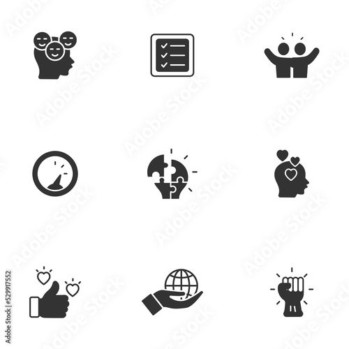 core values icons set . core values pack symbol vector elements for infographic web