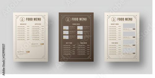 food menu flyer , restaurant menu template