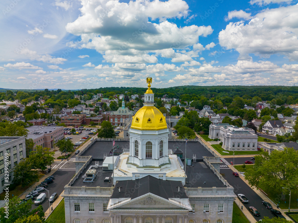 New Hampshire State House, Concord, New Hampshire NH, USA. New Hampshire State House is the nation's oldest state house, built in 1816 - 1819.
