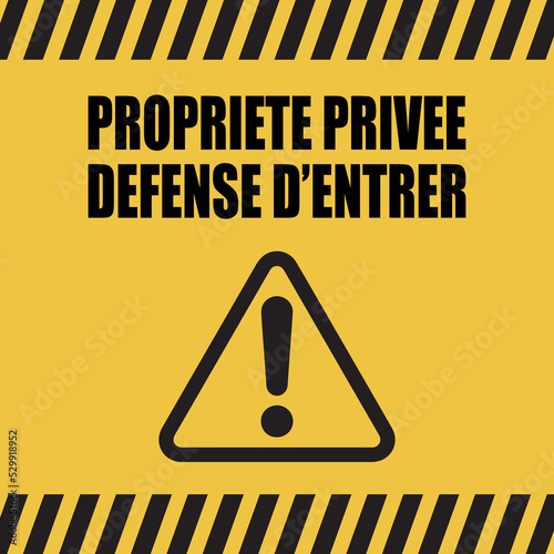 Logo propriété privée défense d'entrer.