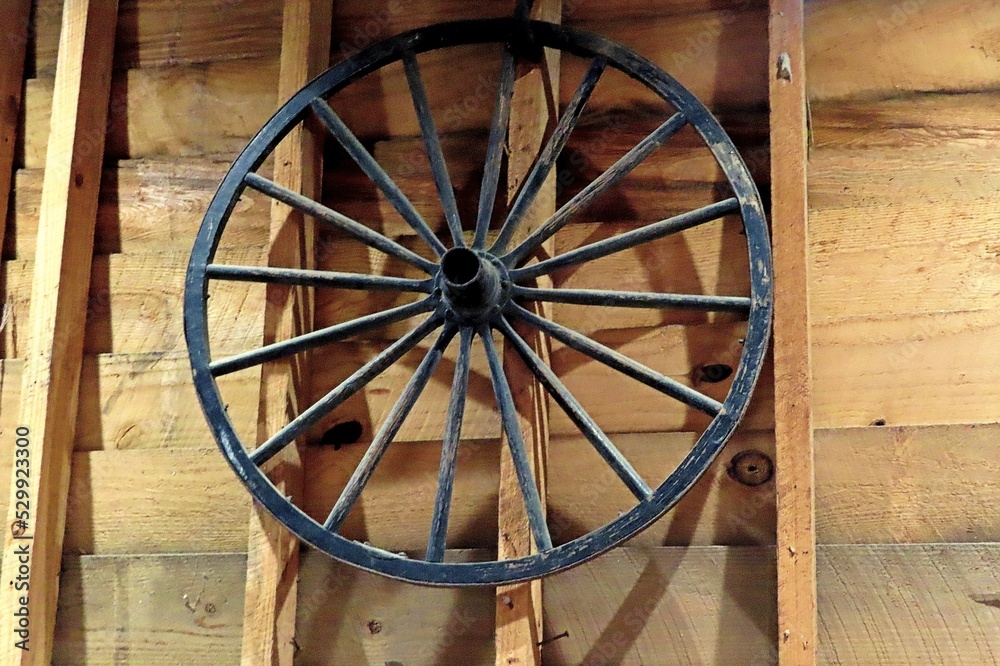 old wooden wheel