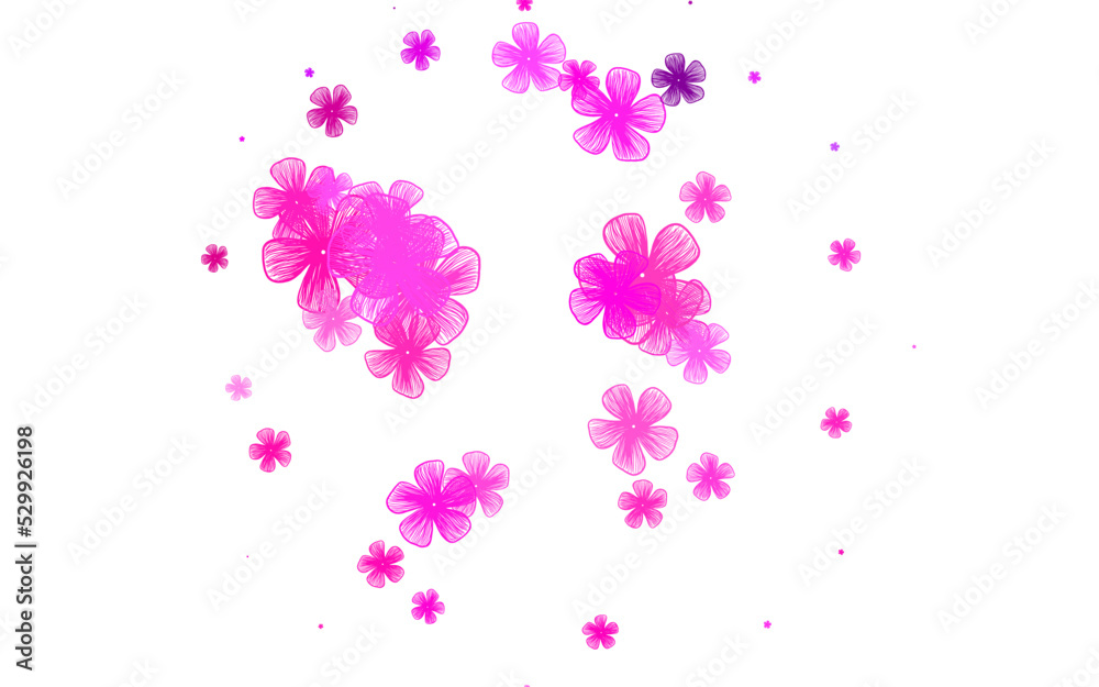Light Pink vector natural background with flowers. Light Pink vector natural background with flowers.