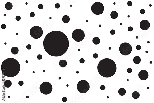 Abstract illustration pattern of various sizes of dots for background