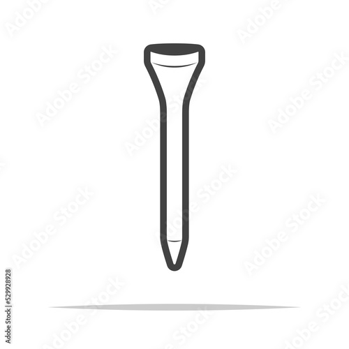 Golf tee icon transparent vector isolated photo