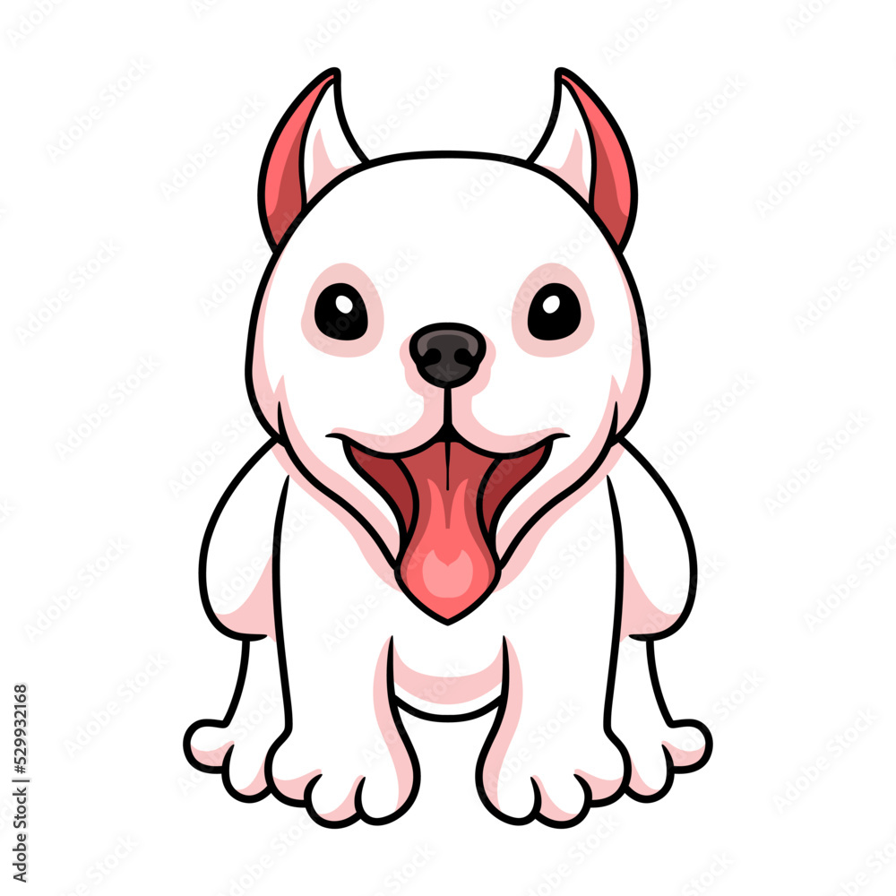 Cute dogo argentino dog cartoon Cute dogo argentino dog cartoon