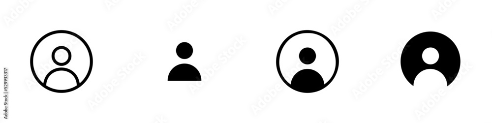 Conjunto de iconos de usuario. Concepto de asistente virtual, avatar, perfil de usuario. Ilustración vectorial Conjunto de iconos de usuario. Concepto de asistente virtual, avatar, perfil de usuario. Ilustración vectorial