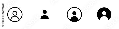 Conjunto de iconos de usuario. Concepto de asistente virtual, avatar, perfil de usuario. Ilustración vectorial photo
