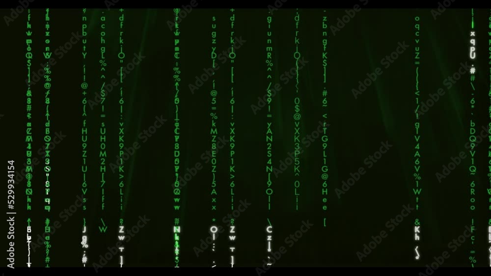 programming digital development of coding with html language as it would look back end after, computer screen codes numbers letters in exchange vertical matrix technological scrolling animation loop
