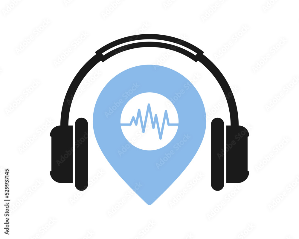 Headphone with pin location inside Headphone with pin location inside