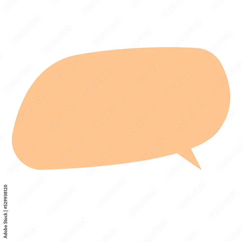 Blank speech bubble pastel color