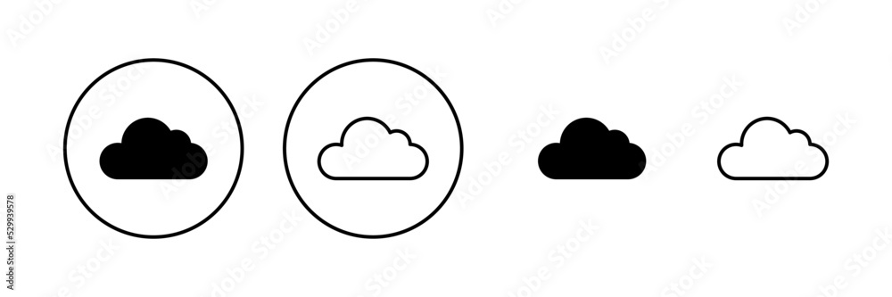 Cloud icon vector. cloud sign and symbol Cloud icon vector. cloud sign and symbol