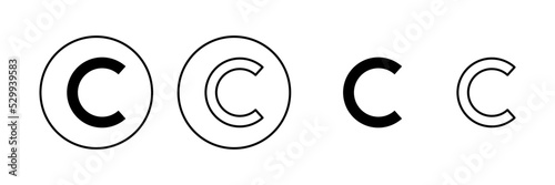 Copyright icon vector. copyright sign and symbol