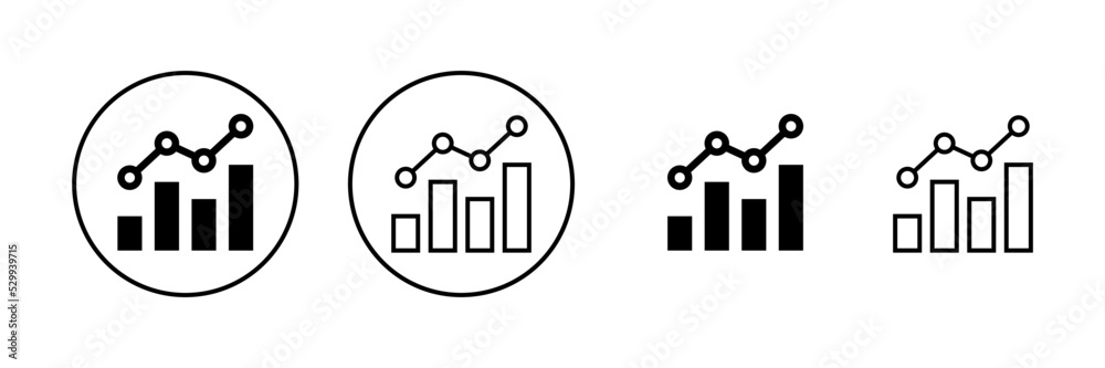 Growing graph icon vector. Chart sign and symbol. diagram icon Growing graph icon vector. Chart sign and symbol. diagram icon